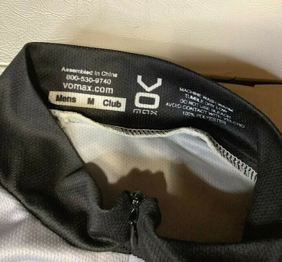 Men's Vomax Cycling Stiff Competition Shirt Jersey Size Medium Grey Black - Picture 5 of 7